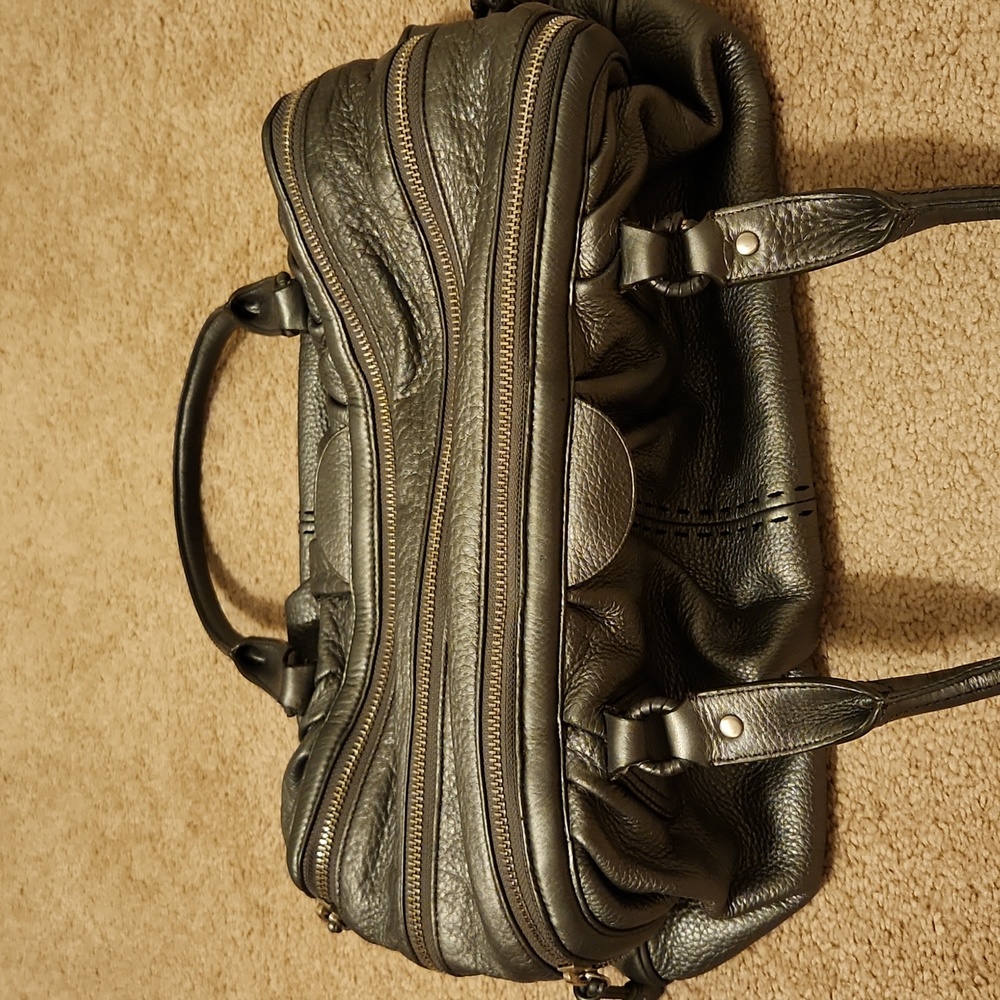 Cole haan triple zip village soft leather handbag